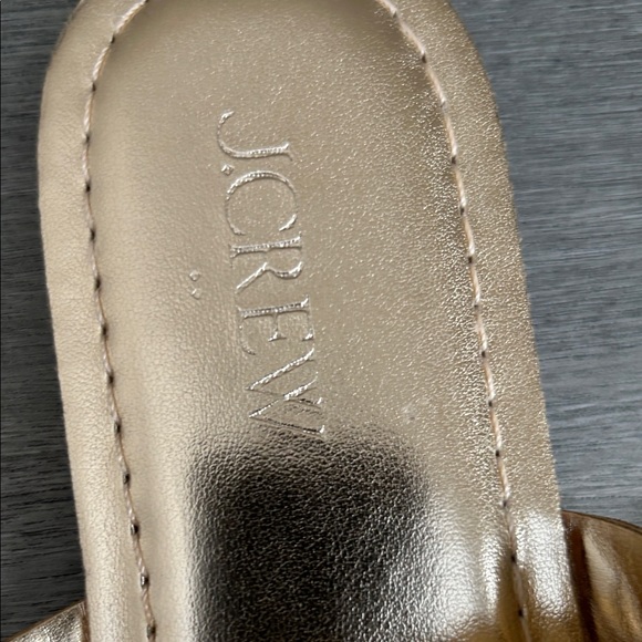 J. Crew Metallic Gold Braided Sandals. NWOT Size 7 - Picture 2 of 8
